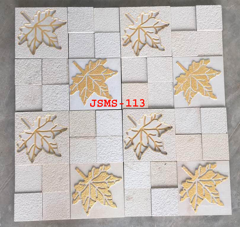 Stone Leaf CNC Wall Stone Mosaic Cladding Tile